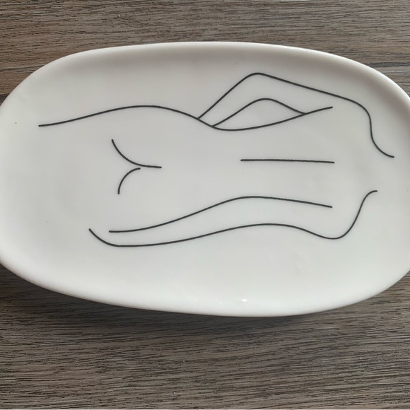 Set of three ceramic trinket jewelry dish - Picture 5 of 6